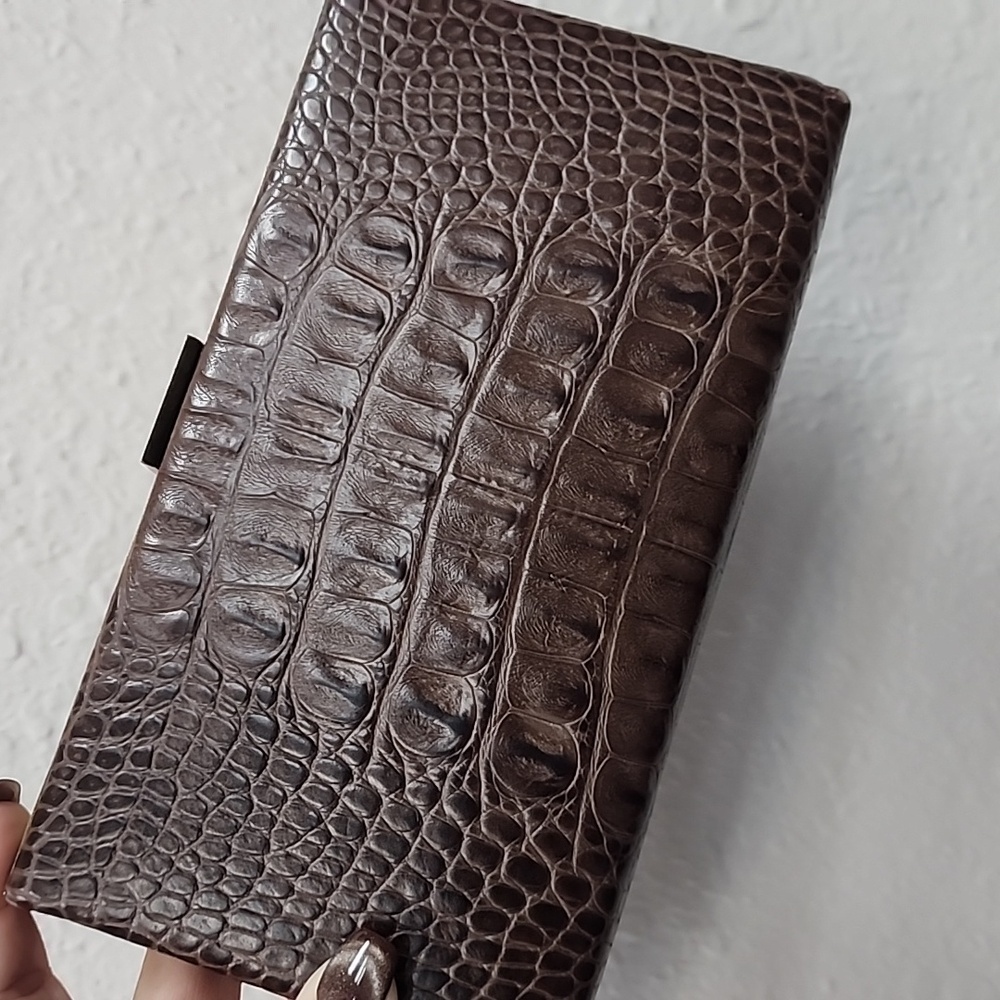 Brown Crocodile Embossed Wallet